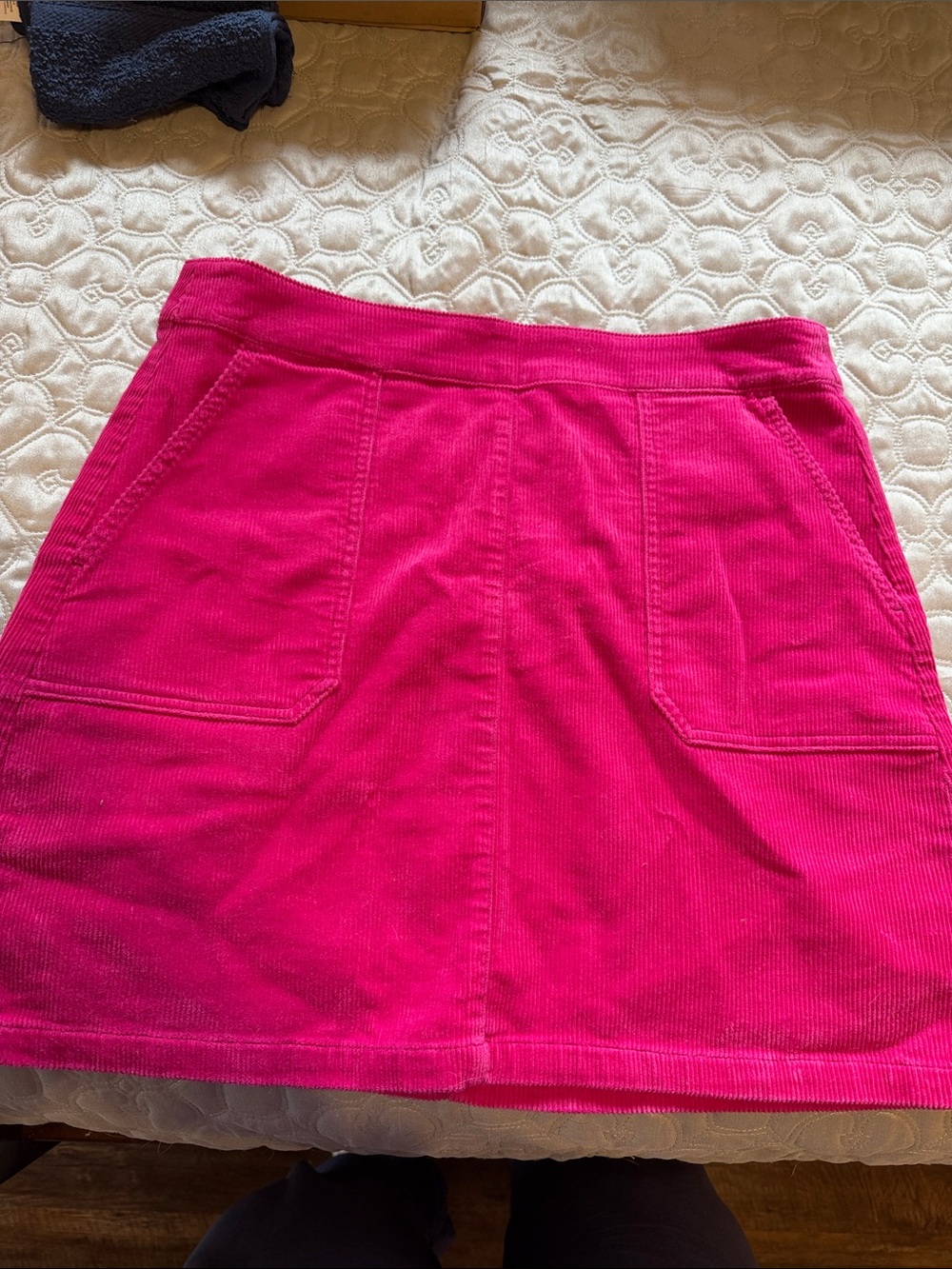 Charter Club Hot Pink Corduroy A-Line Skirt